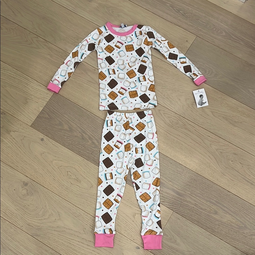 Sweet Dreams Kids Pajamas - Pink and Brown